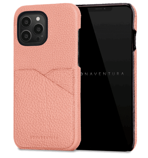 ボナベンチュラのスマホ用ケースコーラルピンク