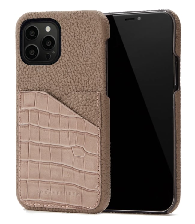 ボナベンチュラiPhone13Proエンボスクロコバックカバーケース